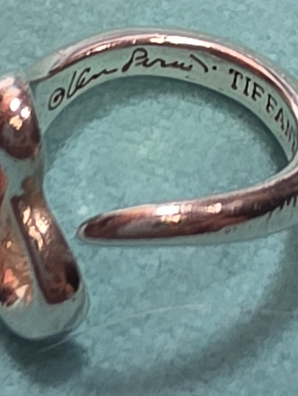 AUTHENTIC TIFFANY & CO HEART RING 925 SILVER SZ 4.5 COMES WITH ALL SHOW SHOWN - Picture 4 of 6
